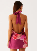 Varindra Cowl Mini Dress - Violetta Bloom