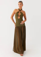 Cypress Kiss Maxi Dress - Khaki